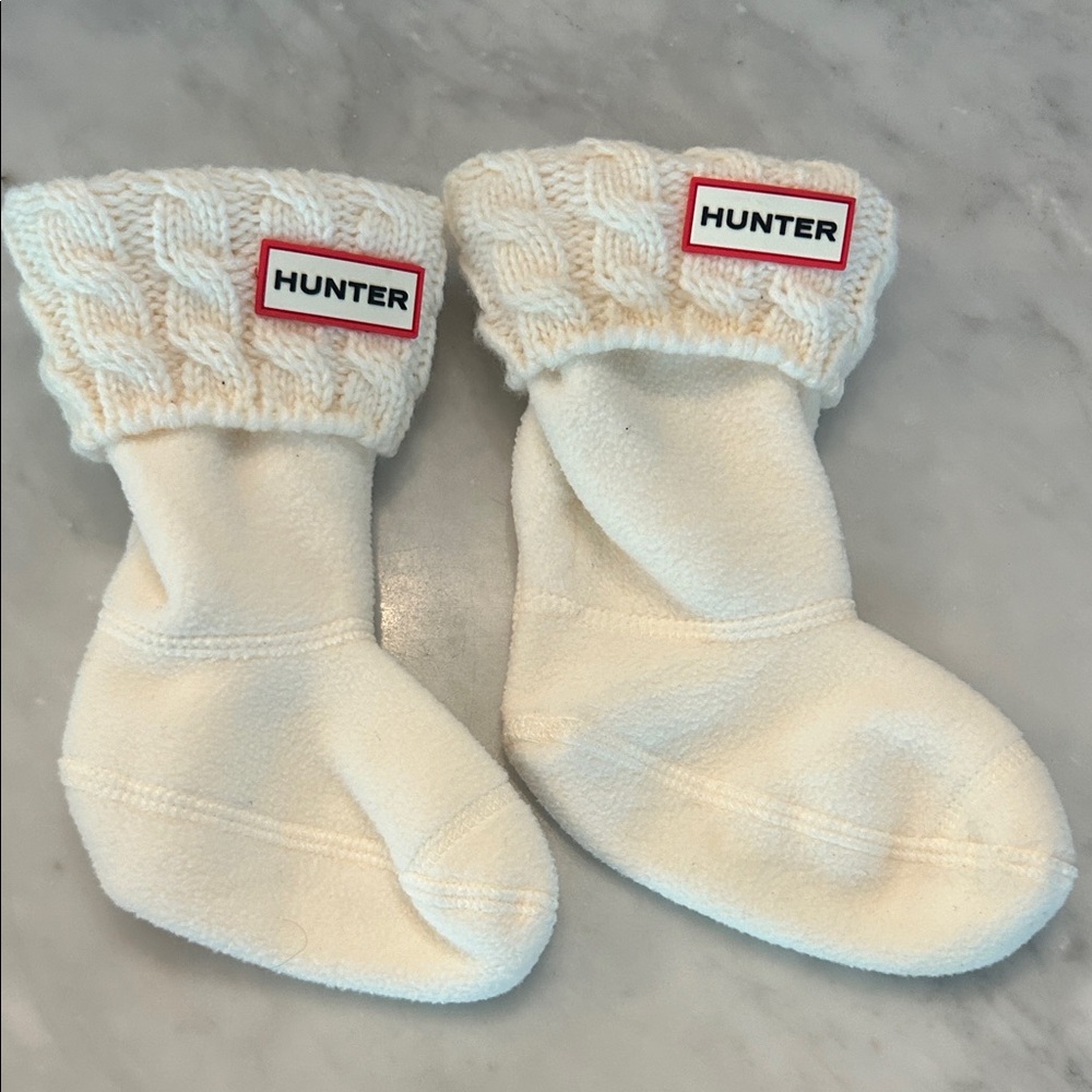 Hunter Ivory Cable Knit Boot Socks